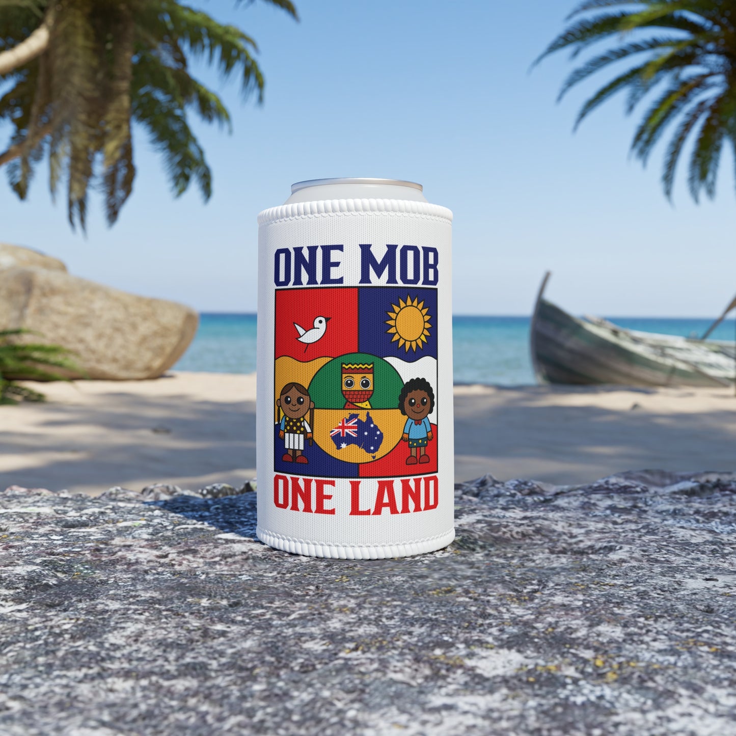 One Mob Stubby Cooler | Aussie Cultural Pride