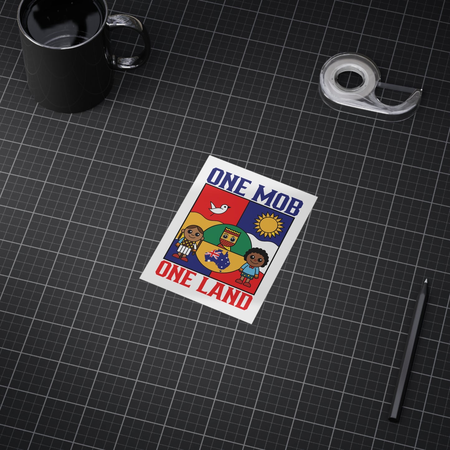 One Mob Poster | Australian Unity & Aboriginal Heritage Wall Art