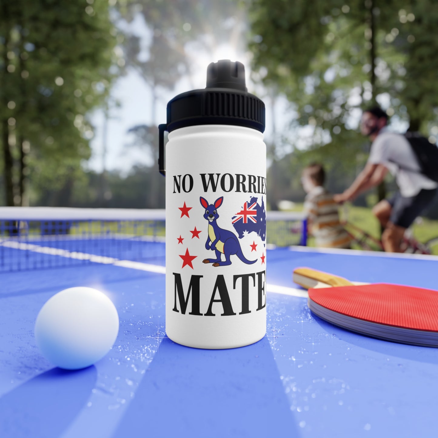 No Worries Mate Water Bottle | Fun Aussie Pride Flask