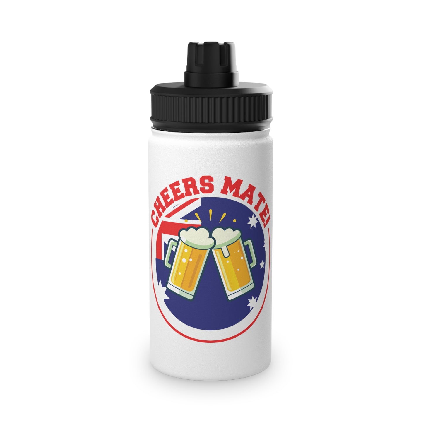 Cheers Mate Water Bottle | Fun Aussie Pride Flask