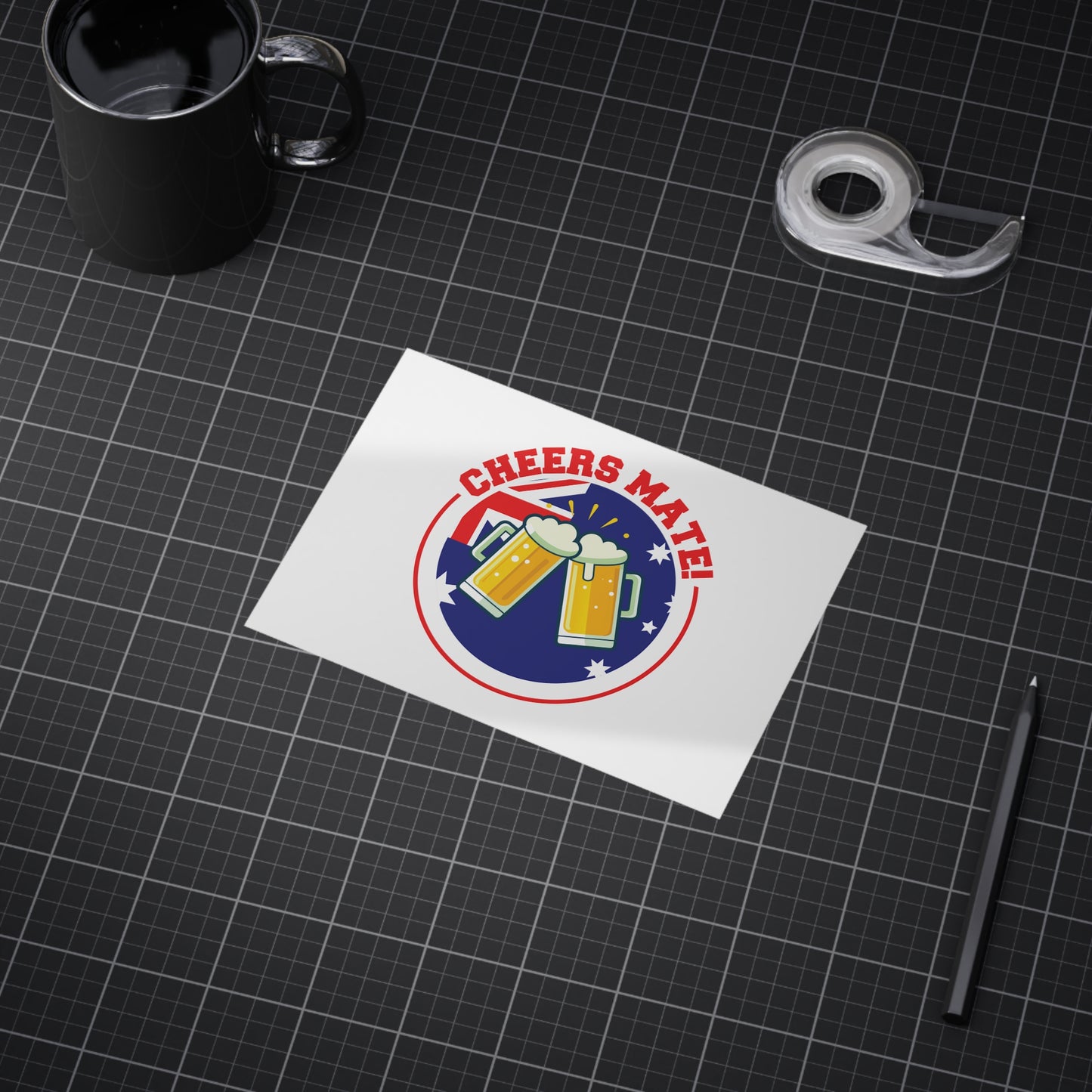 Cheers Mate Poster | Fun Aussie Wall Art