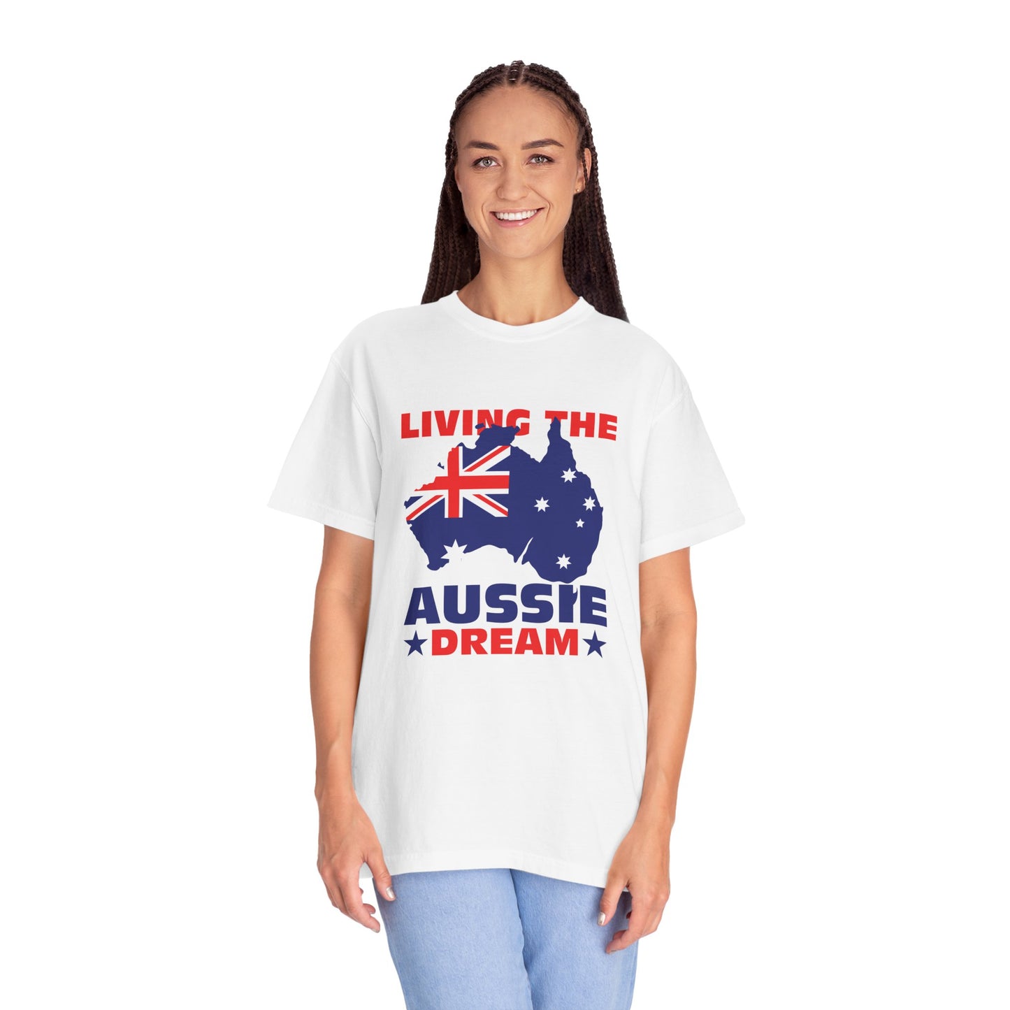 Living the Aussie Dream T-Shirt | Unisex Garment-Dyed Tee Celebrating Australian Spirit – BackToClassy
