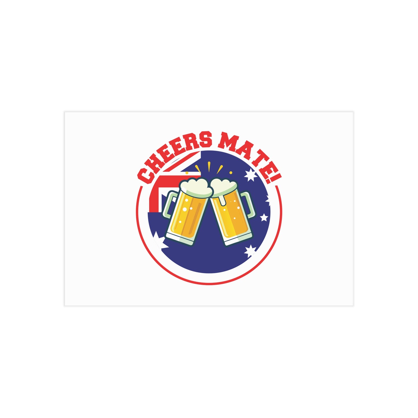 Cheers Mate Poster | Fun Aussie Wall Art