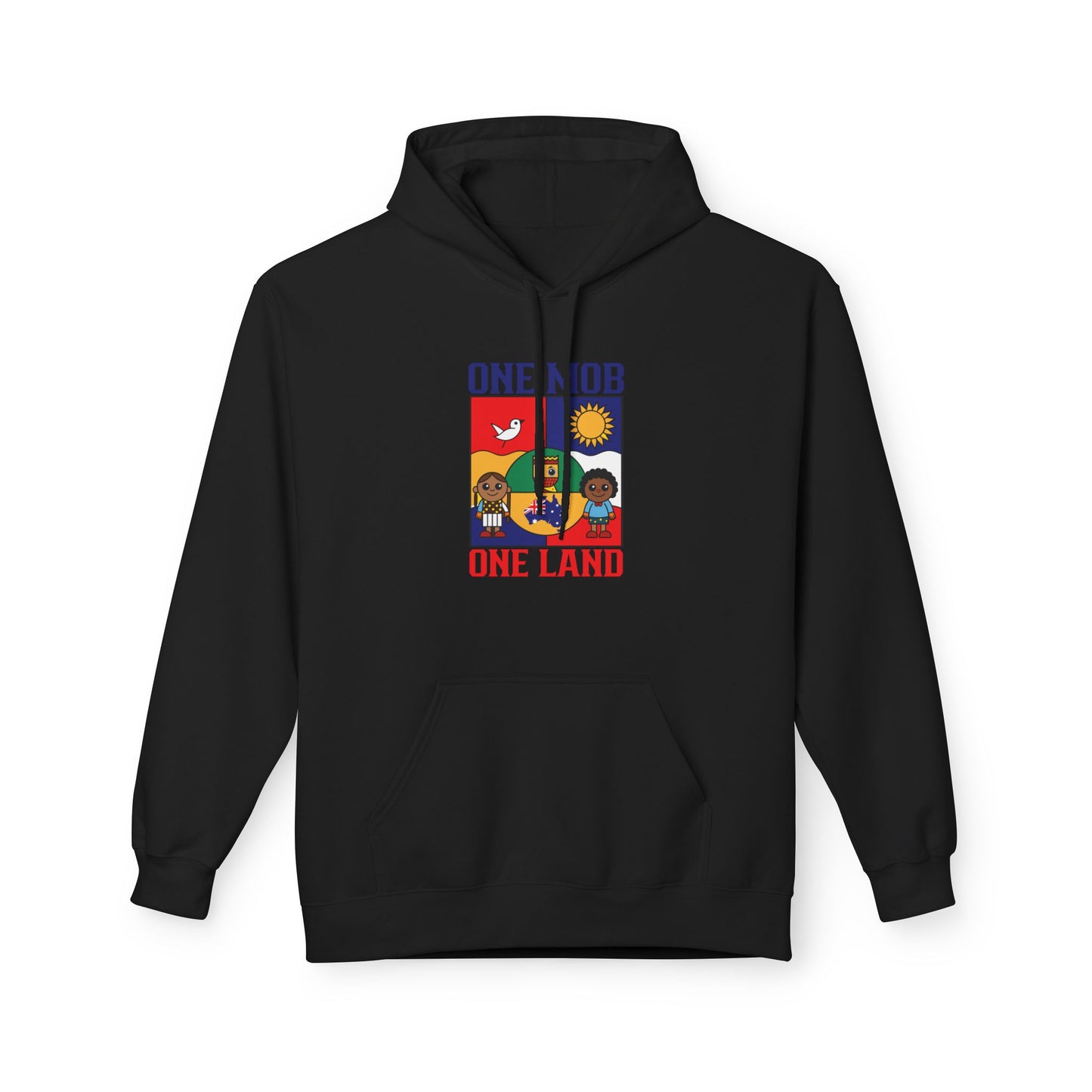 One Mob One Land Hoodie | Australian Unity Unisex Fleece Hoodie | Aussie Pride Sweatshirt – BackToClassy