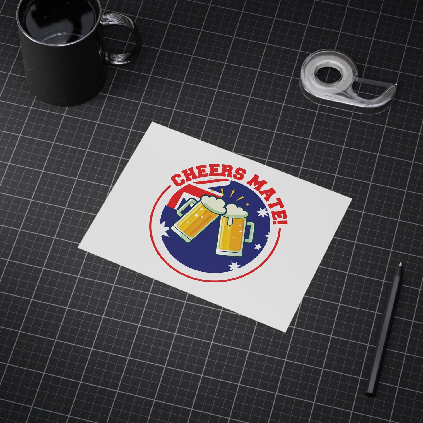 Cheers Mate Poster | Fun Aussie Wall Art