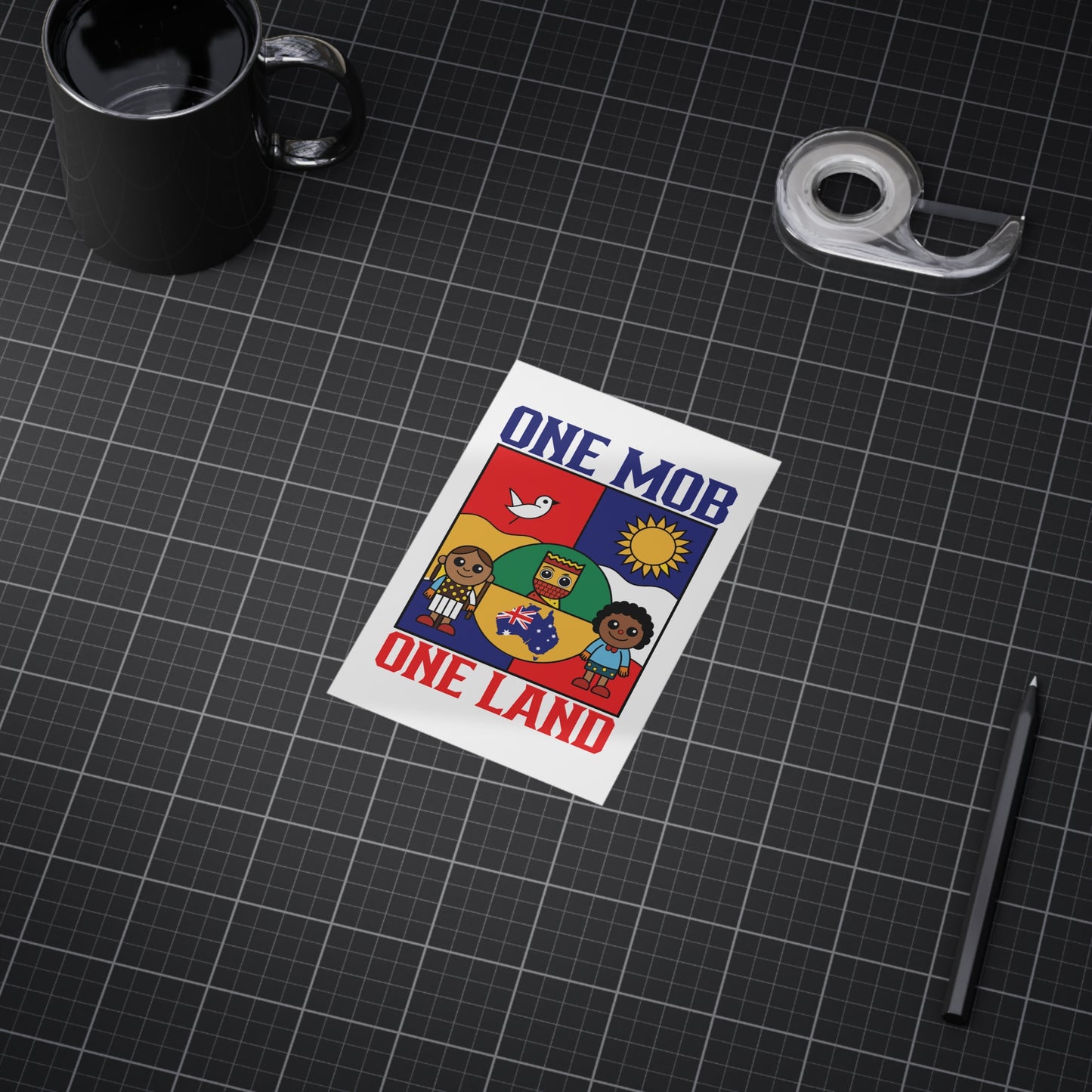 One Mob Poster | Australian Unity & Aboriginal Heritage Wall Art