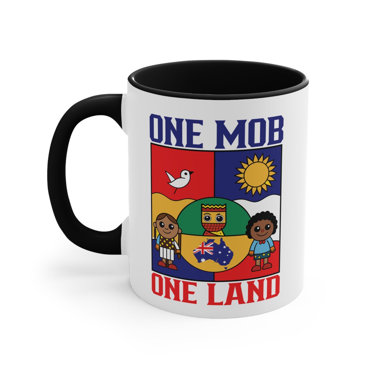 One Mob One Land Mug | Multicultural Aussie Pride Coffee Cup | Unity & Diversity Australia Accent Mug – BackToClassy