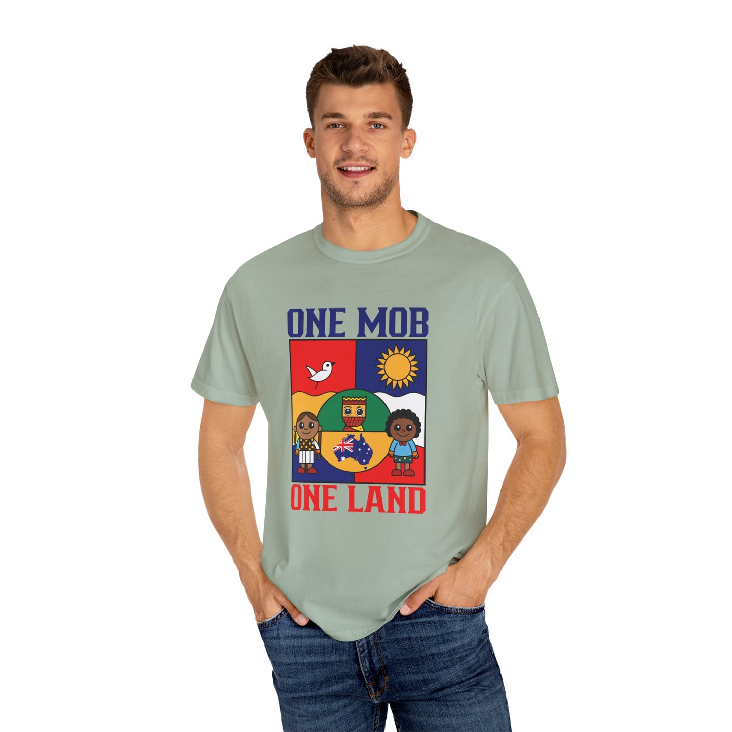 One Mob One Land T-Shirt | Aussie Pride Unisex Tee | Australian Spirit Shirt – BackToClassy