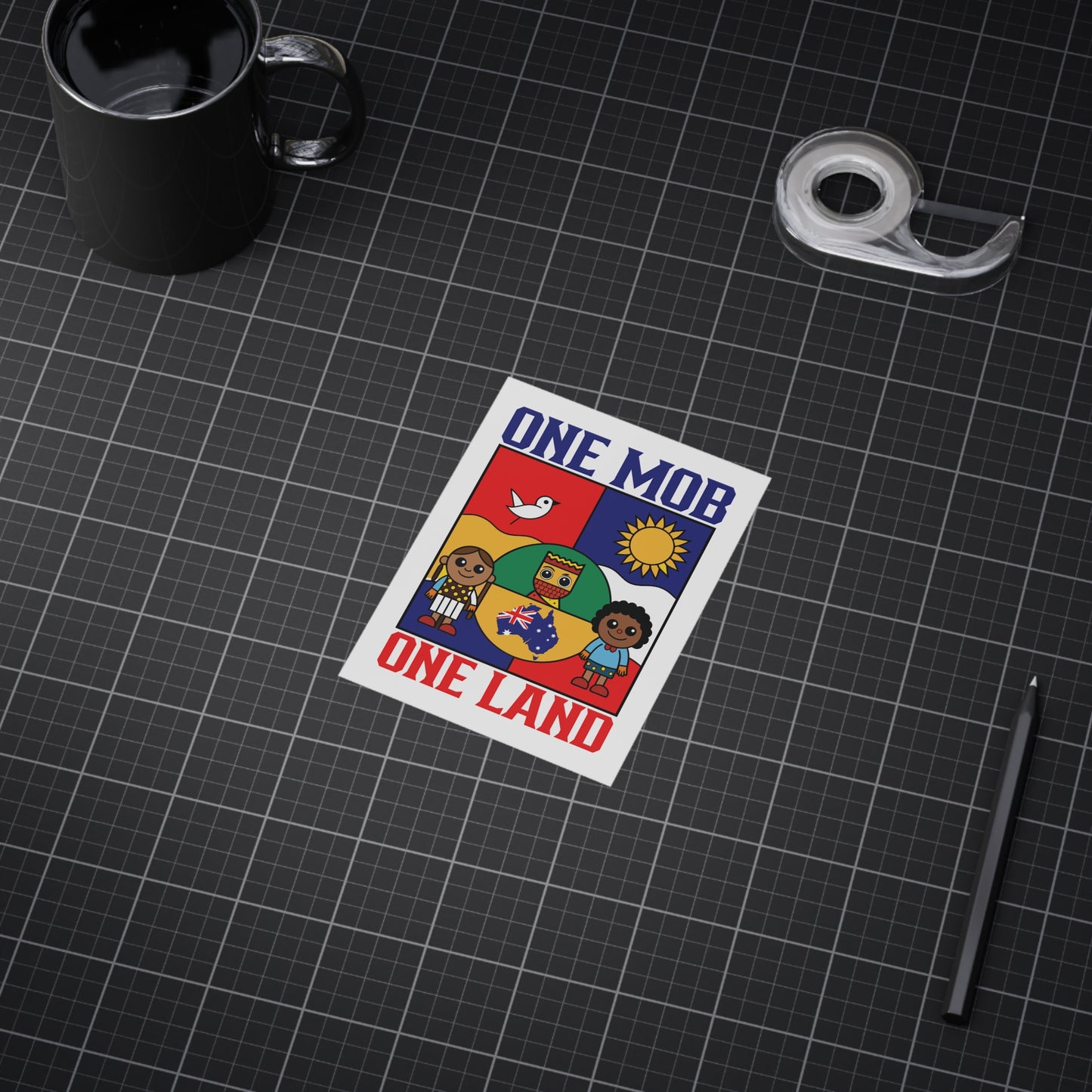 One Mob Poster | Australian Unity & Aboriginal Heritage Wall Art