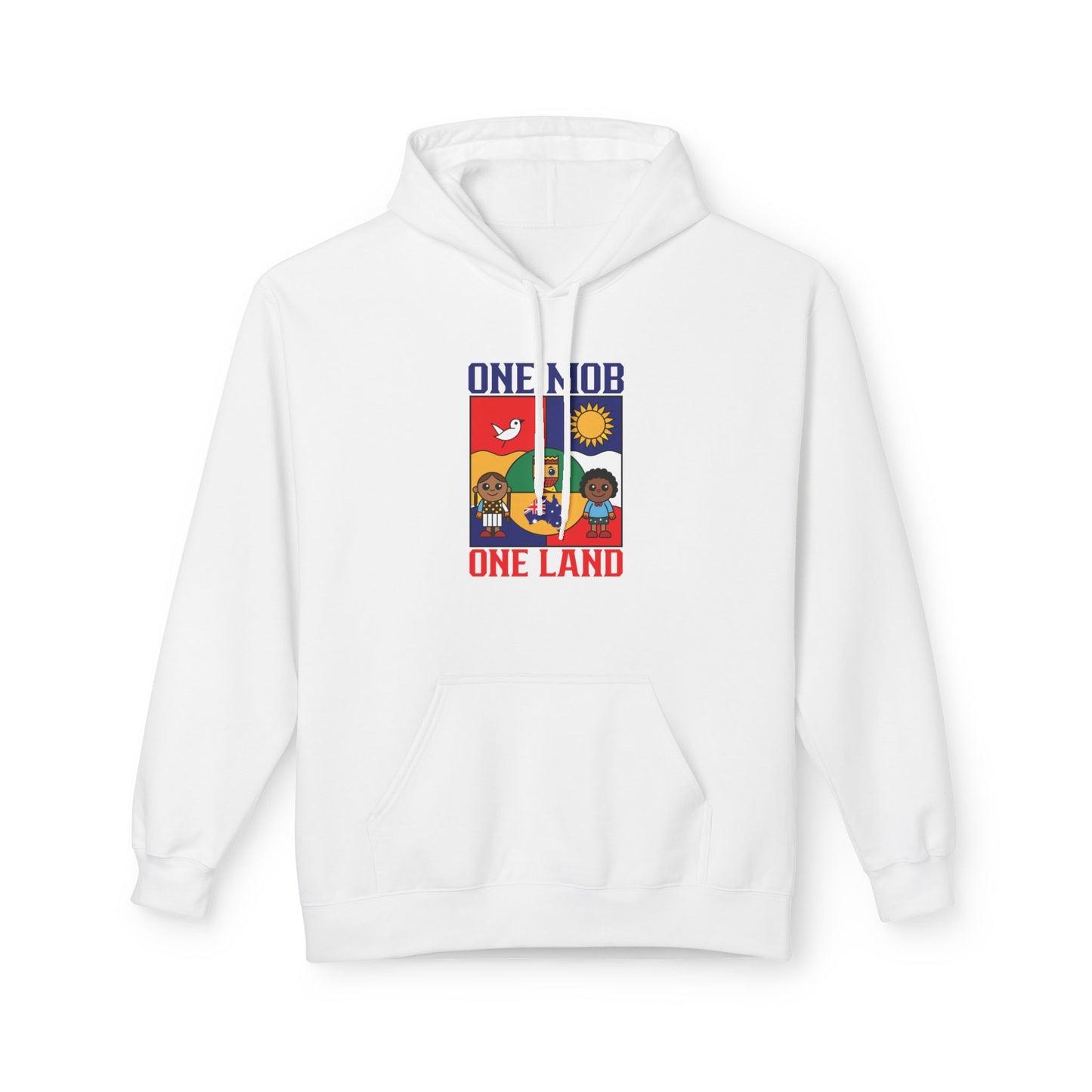One Mob One Land Hoodie | Australian Unity Unisex Fleece Hoodie | Aussie Pride Sweatshirt – BackToClassy