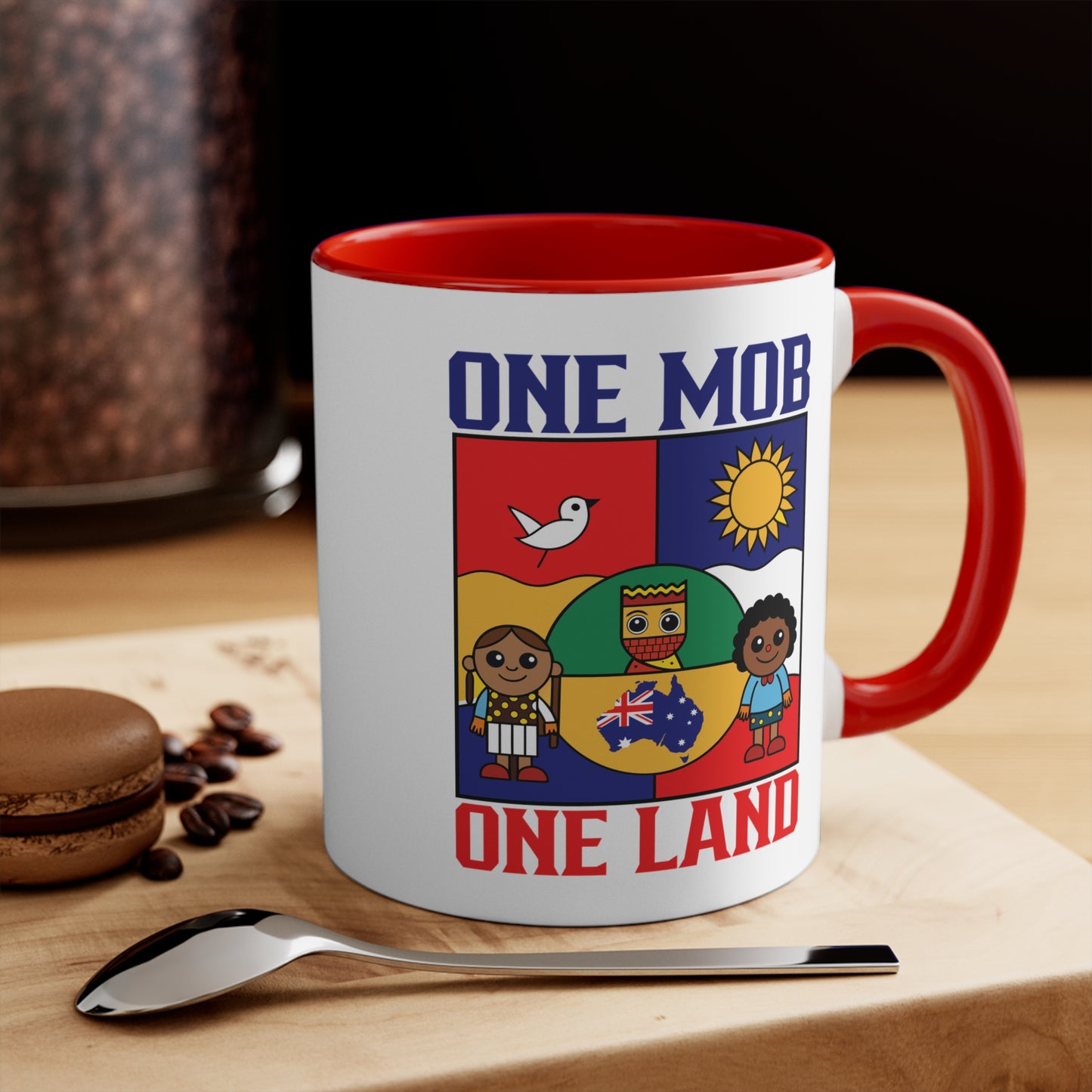 One Mob One Land Mug | Multicultural Aussie Pride Coffee Cup | Unity & Diversity Australia Accent Mug – BackToClassy