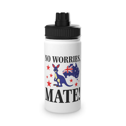 No Worries Mate Water Bottle | Fun Aussie Pride Flask