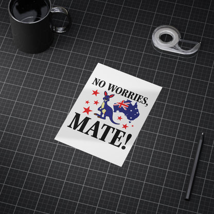 No Worries Mate Poster | Aussie Lifestyle Wall Art