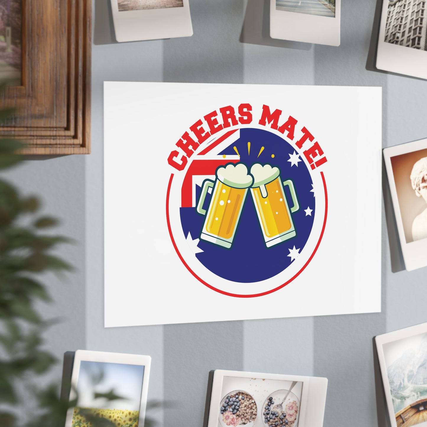 Cheers Mate Poster | Fun Aussie Wall Art