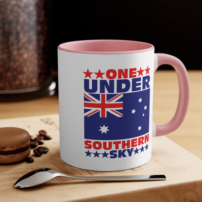 One Under Southern Sky Mug | Aussie Pride Accent Coffee Cup | Australian Unity & Spirit Gift – BackToClassy