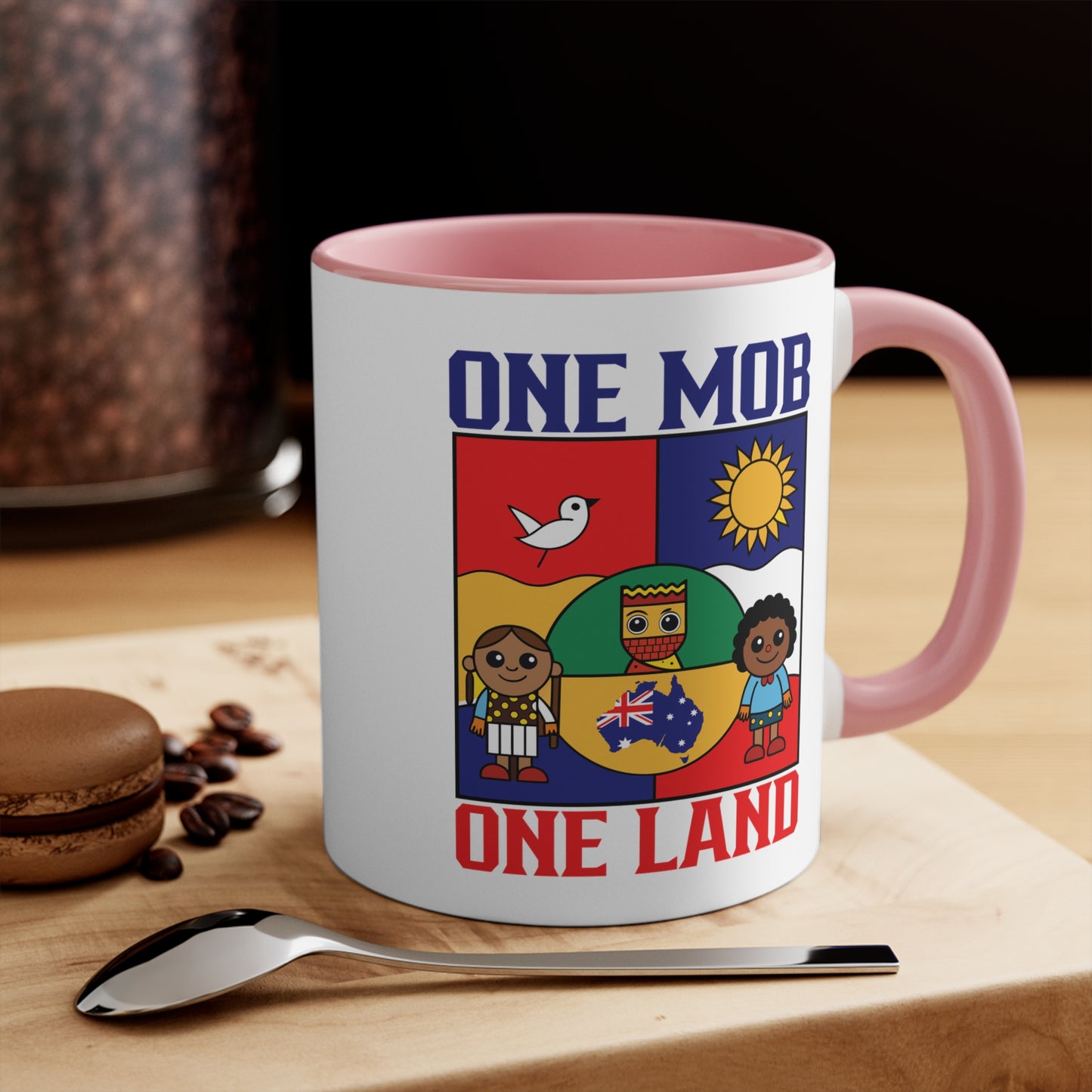 One Mob One Land Mug | Multicultural Aussie Pride Coffee Cup | Unity & Diversity Australia Accent Mug – BackToClassy