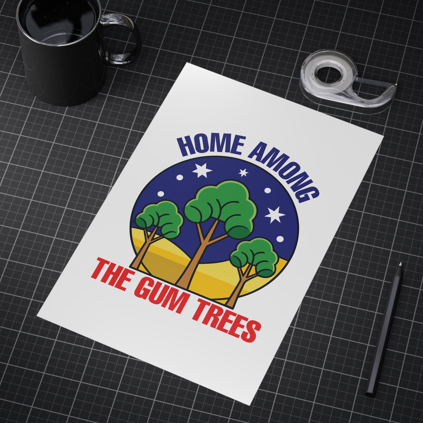 Gum Trees Poster | Australian Nature Wall Art