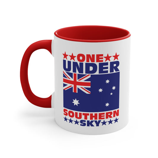 One Under Southern Sky Mug | Aussie Pride Accent Coffee Cup | Australian Unity & Spirit Gift – BackToClassy