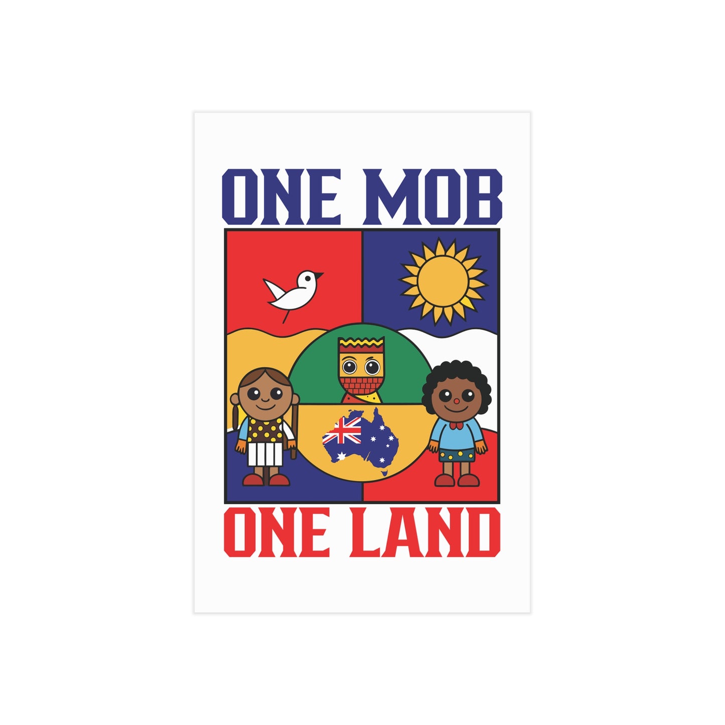 One Mob Poster | Australian Unity & Aboriginal Heritage Wall Art