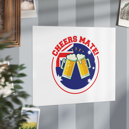 Cheers Mate Poster | Fun Aussie Wall Art