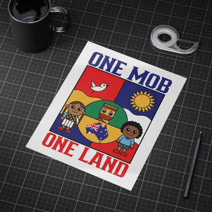 One Mob Poster | Australian Unity & Aboriginal Heritage Wall Art