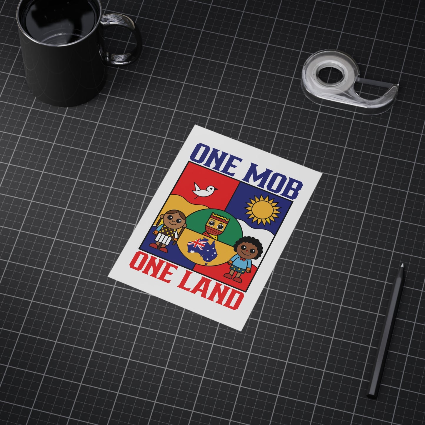 One Mob Poster | Australian Unity & Aboriginal Heritage Wall Art
