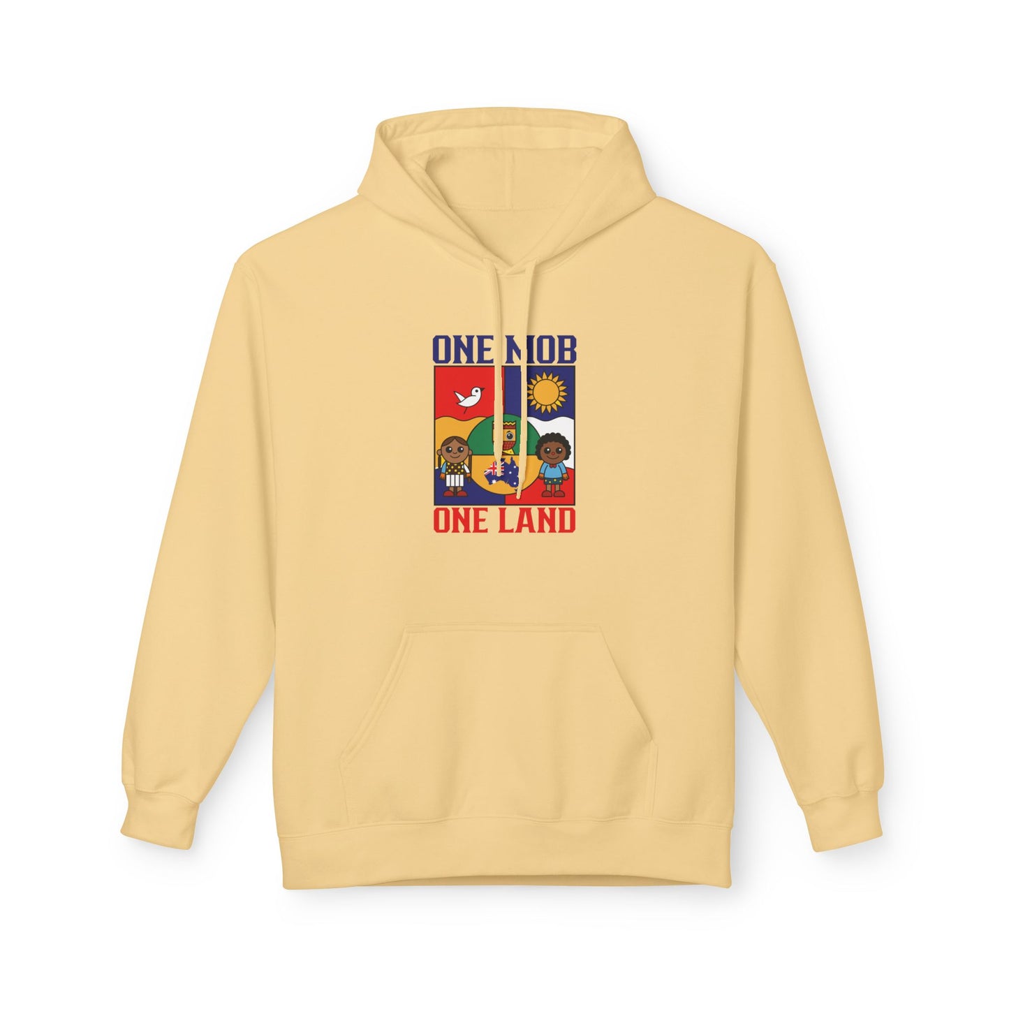 One Mob One Land Hoodie | Australian Unity Unisex Fleece Hoodie | Aussie Pride Sweatshirt – BackToClassy