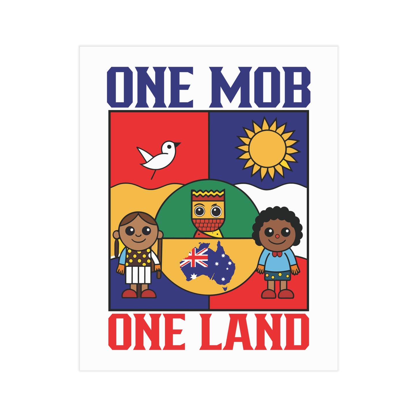 One Mob Poster | Australian Unity & Aboriginal Heritage Wall Art