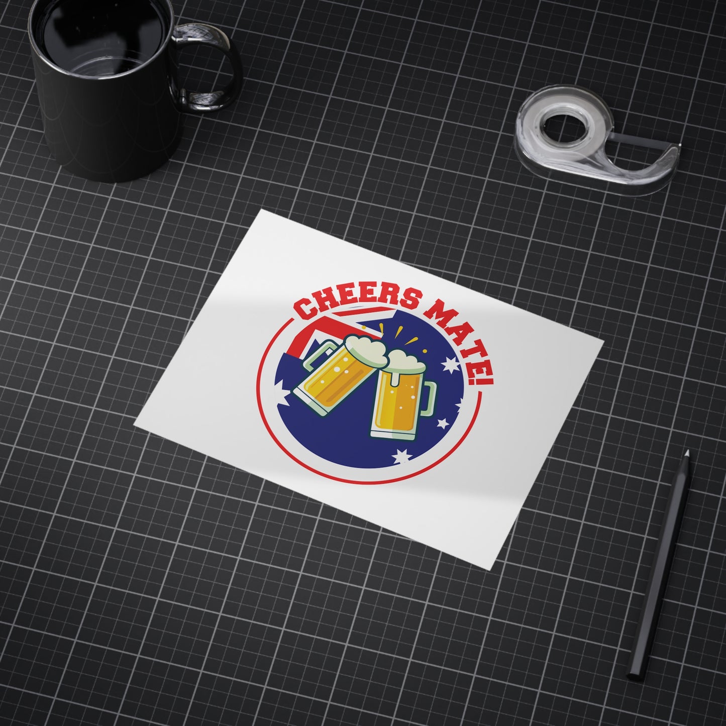 Cheers Mate Poster | Fun Aussie Wall Art