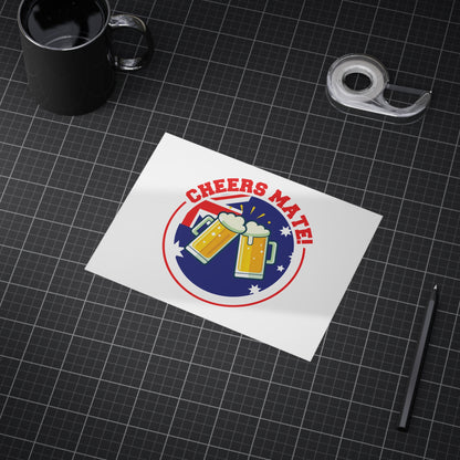 Cheers Mate Poster | Fun Aussie Wall Art