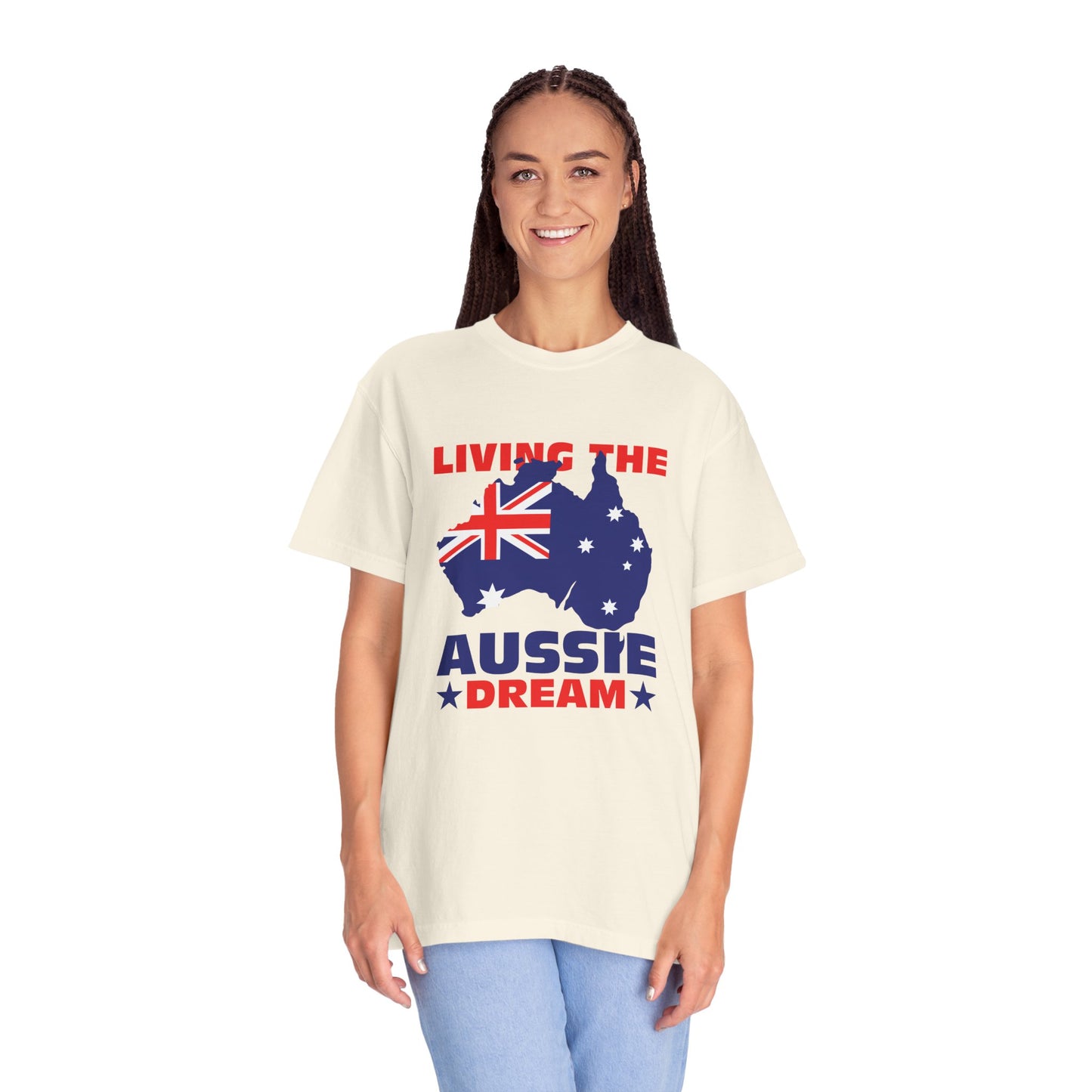 Living the Aussie Dream T-Shirt | Unisex Garment-Dyed Tee Celebrating Australian Spirit – BackToClassy