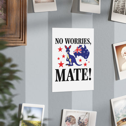 No Worries Mate Poster | Aussie Lifestyle Wall Art