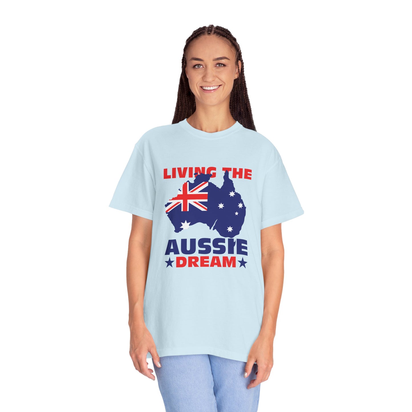 Living the Aussie Dream T-Shirt | Unisex Garment-Dyed Tee Celebrating Australian Spirit – BackToClassy
