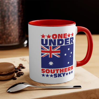 One Under Southern Sky Mug | Aussie Pride Accent Coffee Cup | Australian Unity & Spirit Gift – BackToClassy
