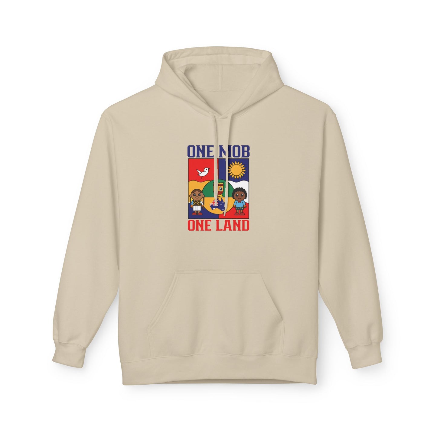 One Mob One Land Hoodie | Australian Unity Unisex Fleece Hoodie | Aussie Pride Sweatshirt – BackToClassy