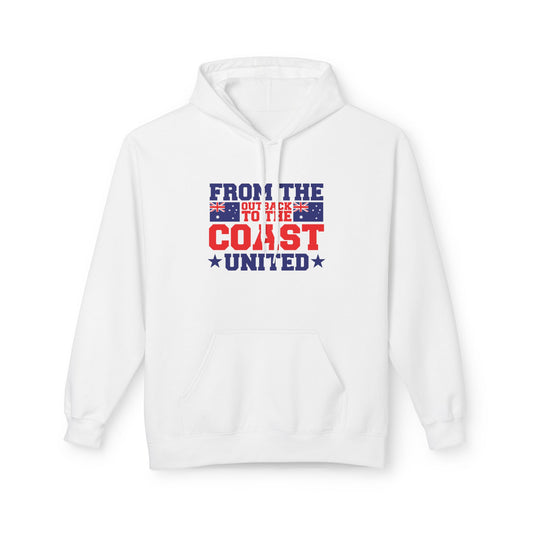 From the Outback to the Coast United Hoodie | Aussie Pride Unisex Fleece Hoodie | Australian Spirit Sweatshirt – BackToClassy