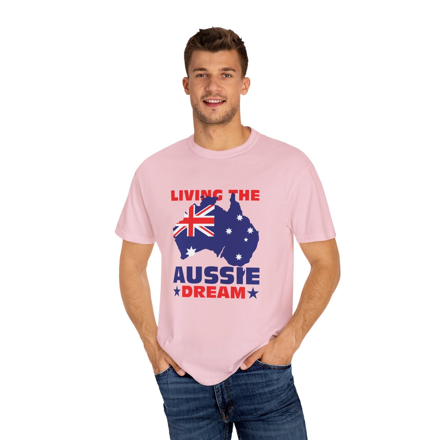 Living the Aussie Dream T-Shirt | Unisex Garment-Dyed Tee Celebrating Australian Spirit – BackToClassy