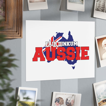 Fair Dinkum Poster | True Blue Aussie Wall Art