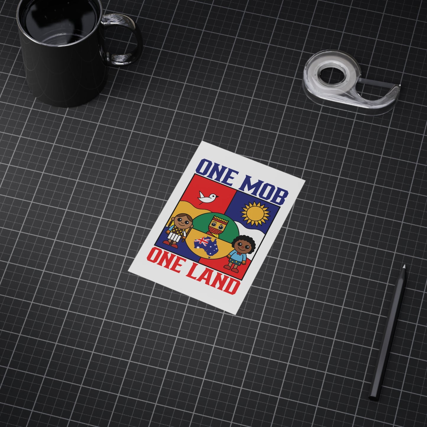 One Mob Poster | Australian Unity & Aboriginal Heritage Wall Art