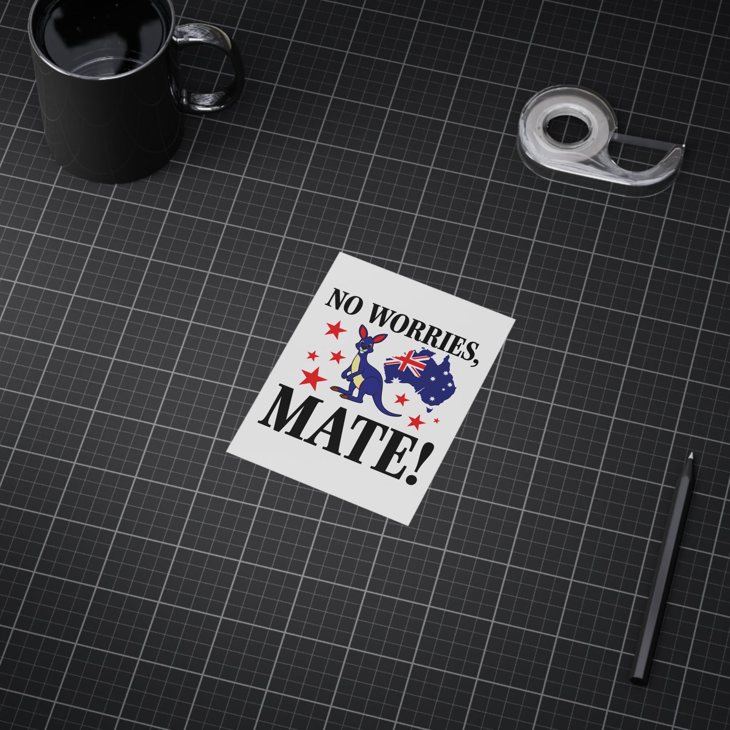 No Worries Mate Poster | Aussie Lifestyle Wall Art