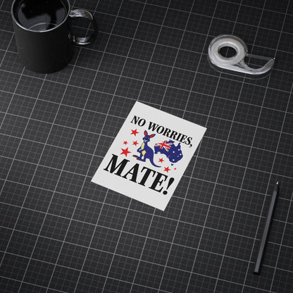 No Worries Mate Poster | Aussie Lifestyle Wall Art