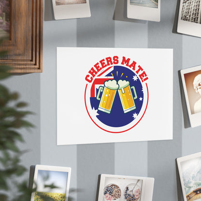 Cheers Mate Poster | Fun Aussie Wall Art