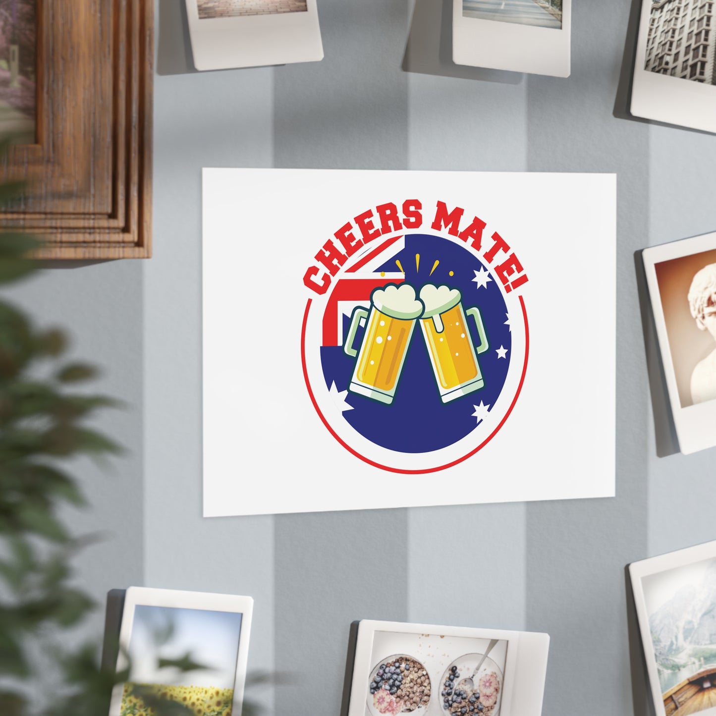 Cheers Mate Poster | Fun Aussie Wall Art