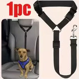 Solid Color Pet Car Seat Belt Nylon Lead Leash Backseat Safety Belt